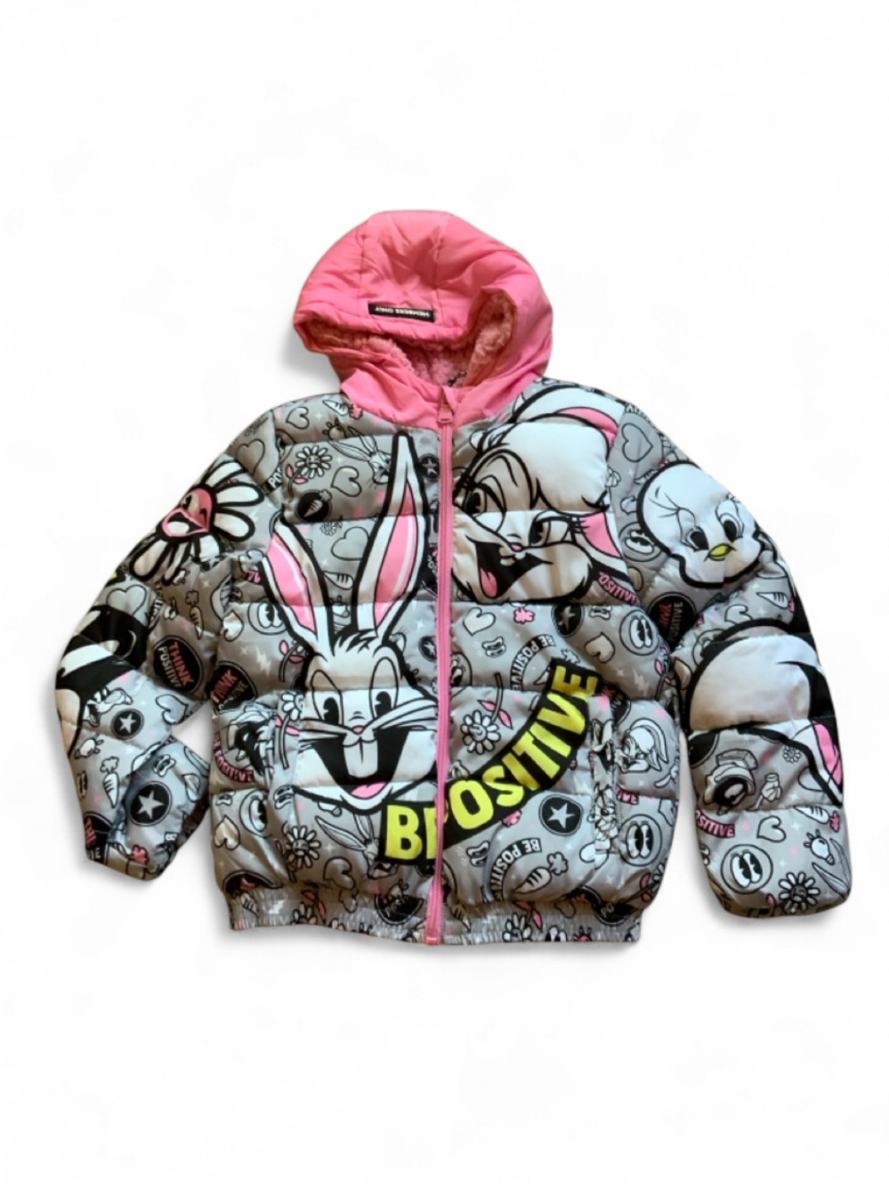 Members Only x Looney Tunes Hooded Puffer Coat Girls 7/8
